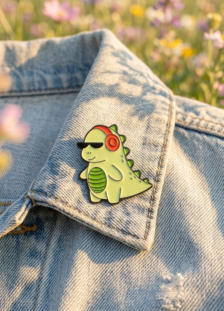 Lil Dino Beats Pin