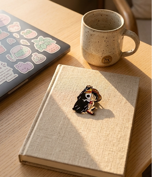 Luffy Half Skull Pin