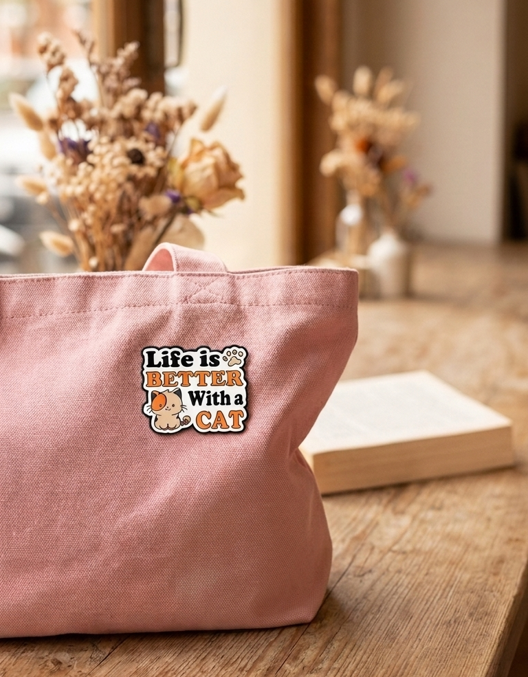 Life Is Better With a Cat Pin