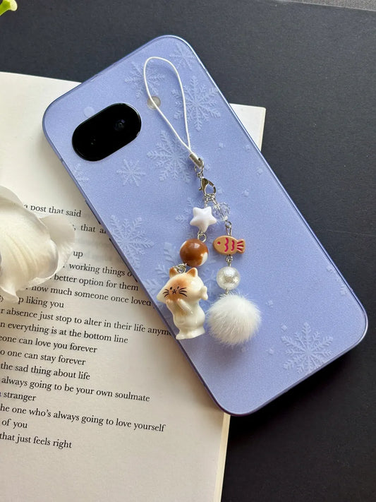Kitty Catch Phone Charm(Brown)