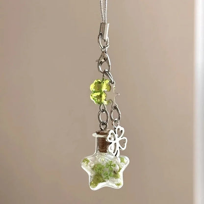 Lucky Clover Bottle Phone Charm
