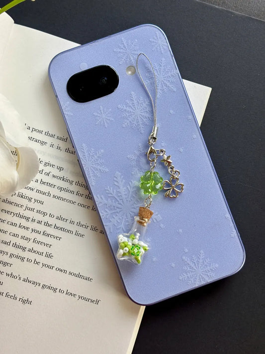 Lucky Clover Bottle Phone Charm